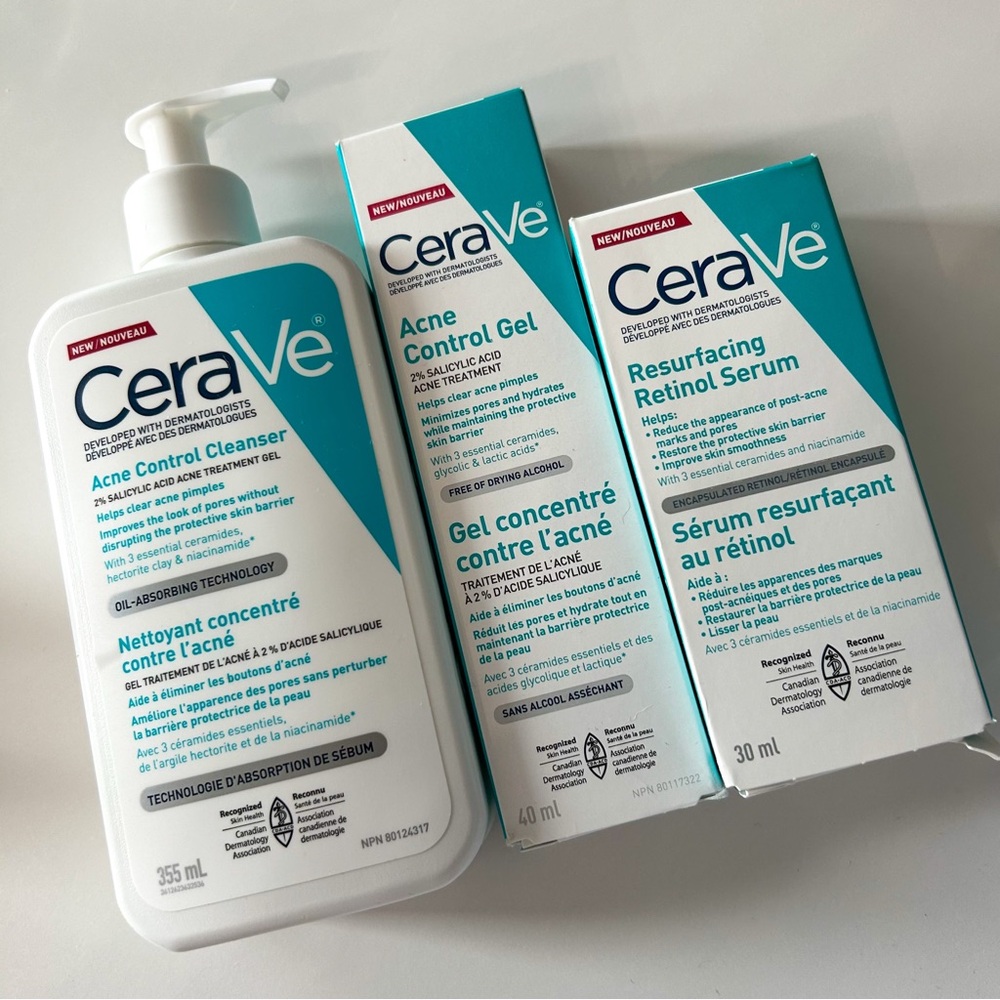BRAND NEW CeraVe Acne Control + Retinol Skincare Trio